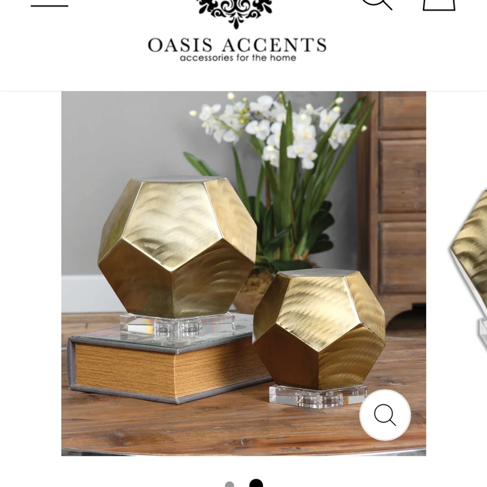 Gold Geometric Vase